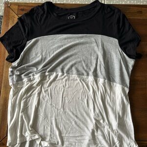 Maurices Black and White Short Sleeve T-Shirt